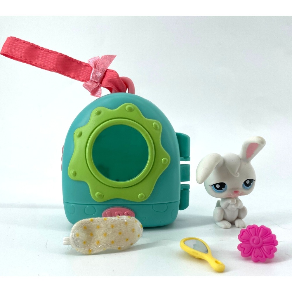 LPS Littlest Pet Shop Rabbit #49 Portable Pets Carrier & Orig‎ Accessories 2005